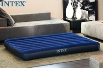 Original INTEX-68758 Deluxe Double Striped Flocking Inflatable Mattress Air Bed