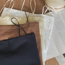 TMH STUDIO with chest padded lined Shoulder Knit Harness Beating Bottom Woman 2022 new small vest lap upsets