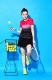 Quần áo bóng chuyền nữ màu đỏ đích thực phù hợp với áo không khí tay ngắn sỉ quần áo bóng chuyền