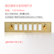 Bedside cabinet combination switch panel titanium plate multi-position combination switch panel hotel Special Products