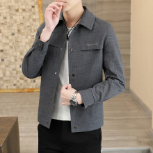 Coat men's spring and autumn 2024 new high-end lapel casual thin jacket men's top trend versatile spring