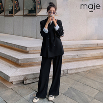 Maje kara black fried street small suit jacket women's spring and autumn 2021 new casual loose fashion suit