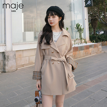 Maje kara short windbreaker coat women's spring and autumn 2022 new small Korean loose slim coat