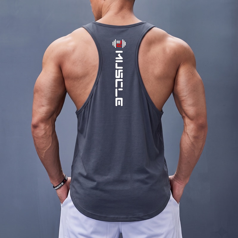 Loose-Fitting Coach-Style Fitness Clothes, Quick-Drying Sports Vest, Men's Sleeveless Vest, Running Marathon Training, Summer