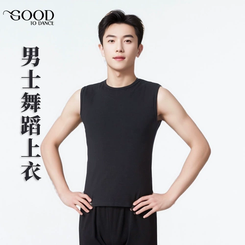 Черная современная спортивная одежда без рукавов, хлопковая футболка, в обтяжку, круглый воротник