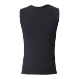 Черная современная спортивная одежда без рукавов, хлопковая футболка, в обтяжку