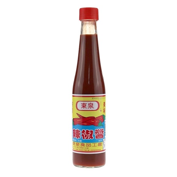 Taiwan Dongquan chili sauce Content 410c c Gross weight 0 77kg Sweet, spicy, aromatic and delicious