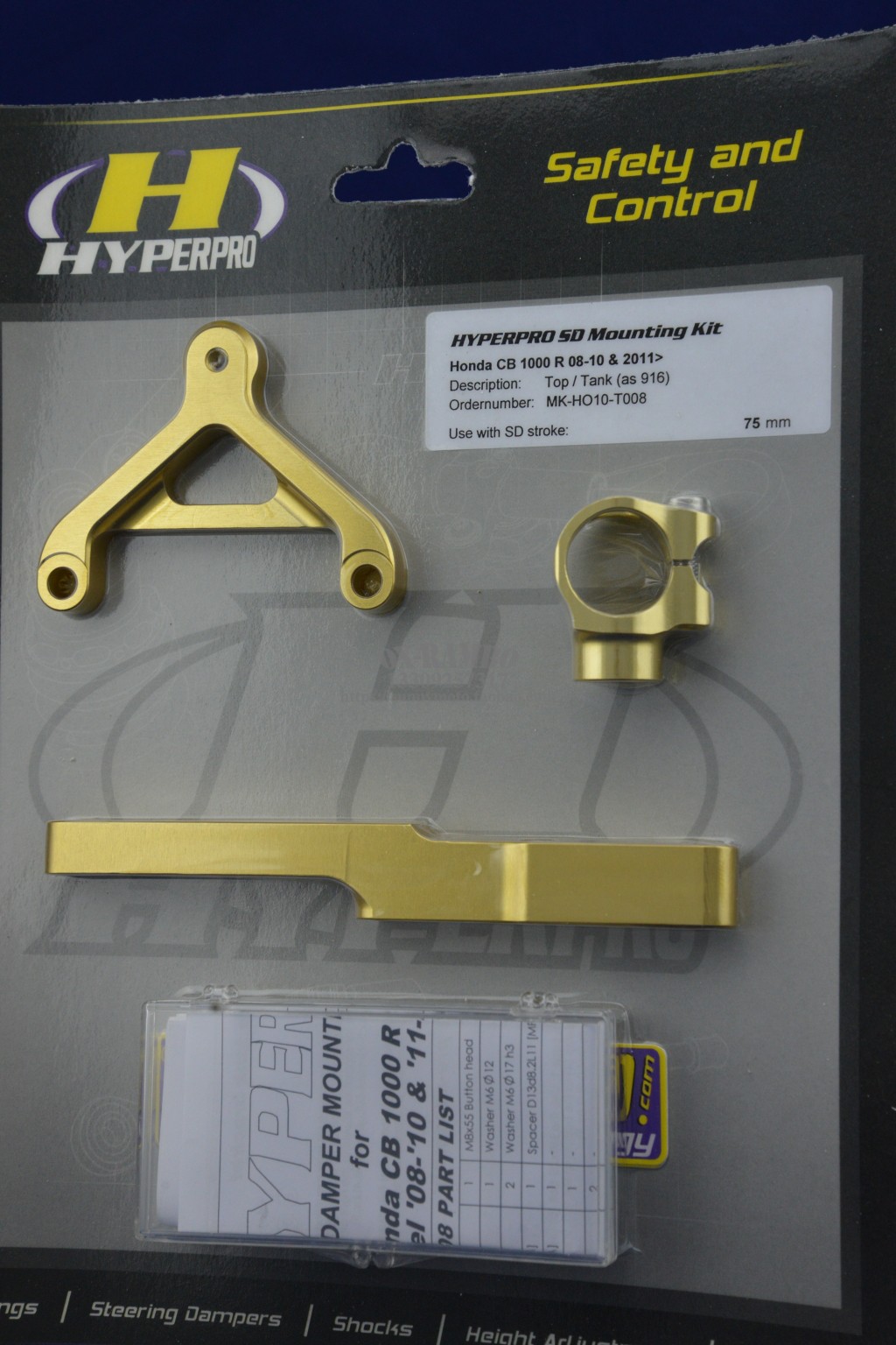 Hyperpro sea soul damping titanium ruler transfer code base for Honda HONDA CB1000R 08