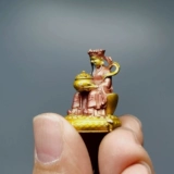Культурный и богатство God Pure Bronze Color, нарисованный мини -мини -идольный орнамент высота 3 см