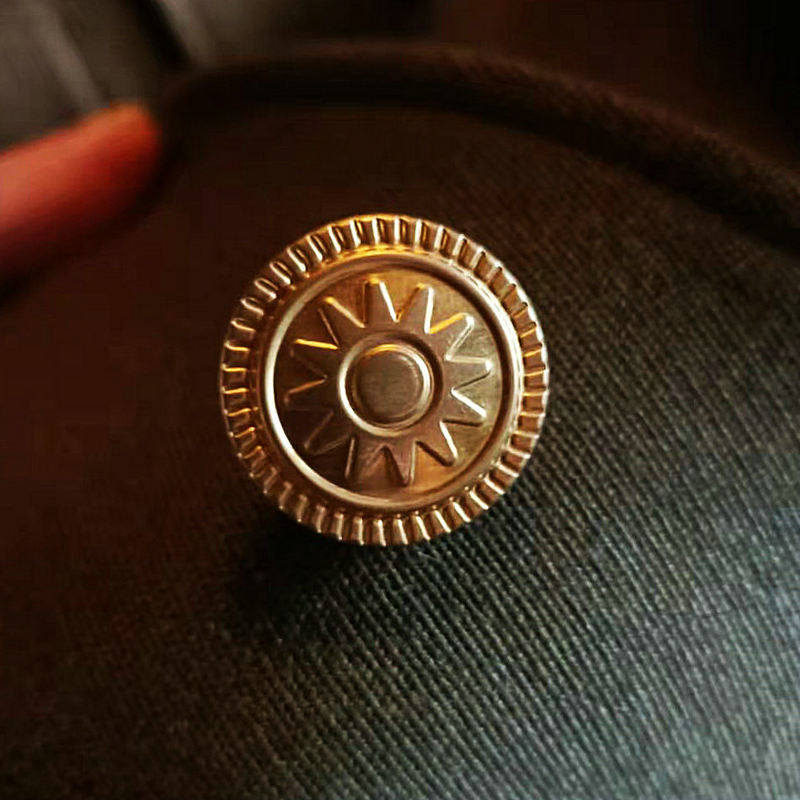 Sunflower copper button (larger diameter 22 5mm smaller 15mm)