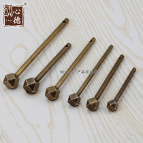 Chinese antique furniture copper accessories cabinet door handle open bolt copper pin box lock card bolt lock copper pin