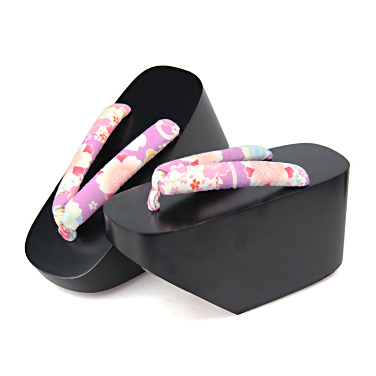 Japanese Clogs Flower Downstairs Cos Special Dancer High-Heeled Flip-Flops Geisha Clogs Brake Yuehua Kagamine Bell