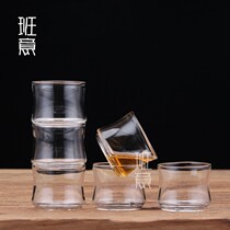 Banyi heat-resistant thickened glass small tea cup 60ML high transparent small Cup Kung Fu Cup glass tea set