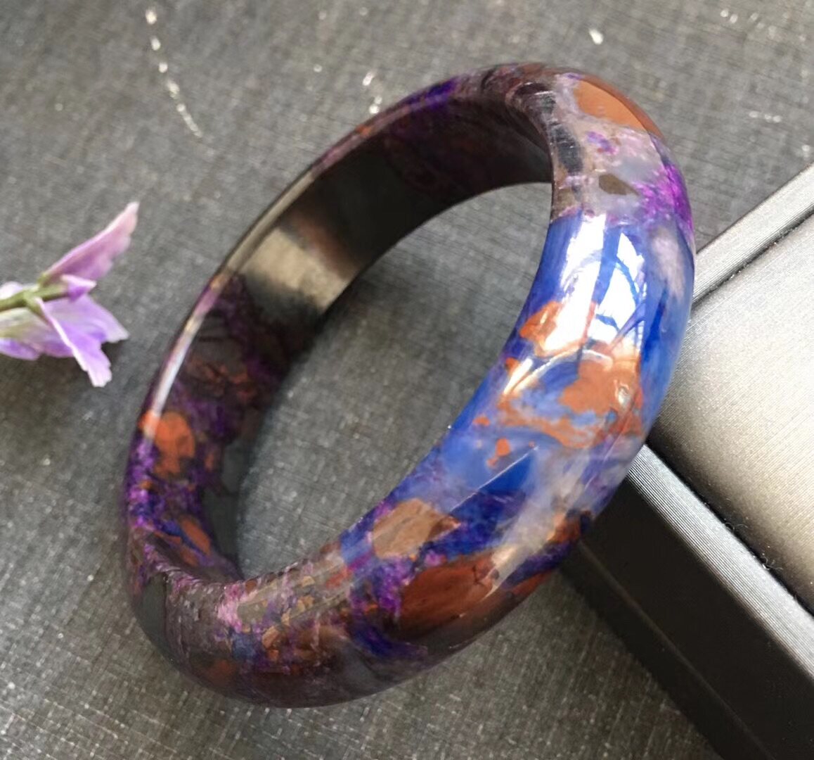 Interstellar Blue South Africa Old Stock Shu Innate Purple Cherry Blossom Pink Bracelet with Ice Rink