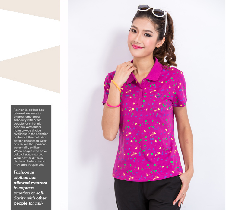 Thành phố Demei mùa hè cổ điển mới 360 phụ nữ bông ve áo thể thao giản dị T-Shirt POLO áo sơ mi đầy hoa mẫu áo polo nam