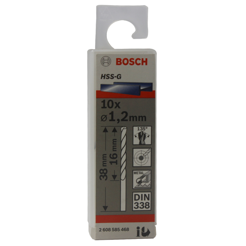 German Bosch Original Twist Drill Bit 1 2mm Electric drill perforated drill bit metal straight shank high speed mesh twist drill tip