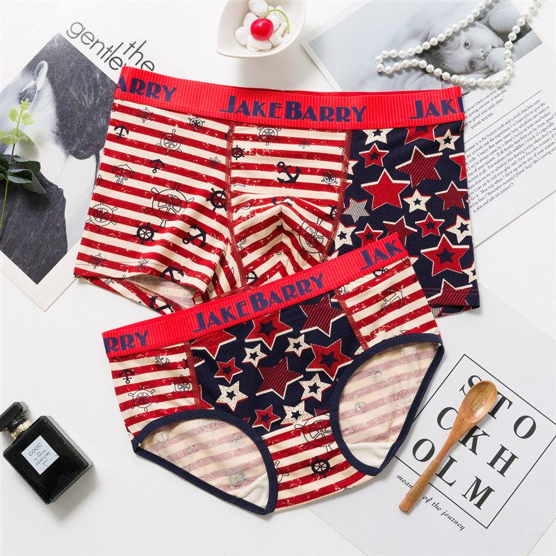 Set of shop owners self-leaving fashion classic pure black lovers briefs pure cotton Modale cotton soft