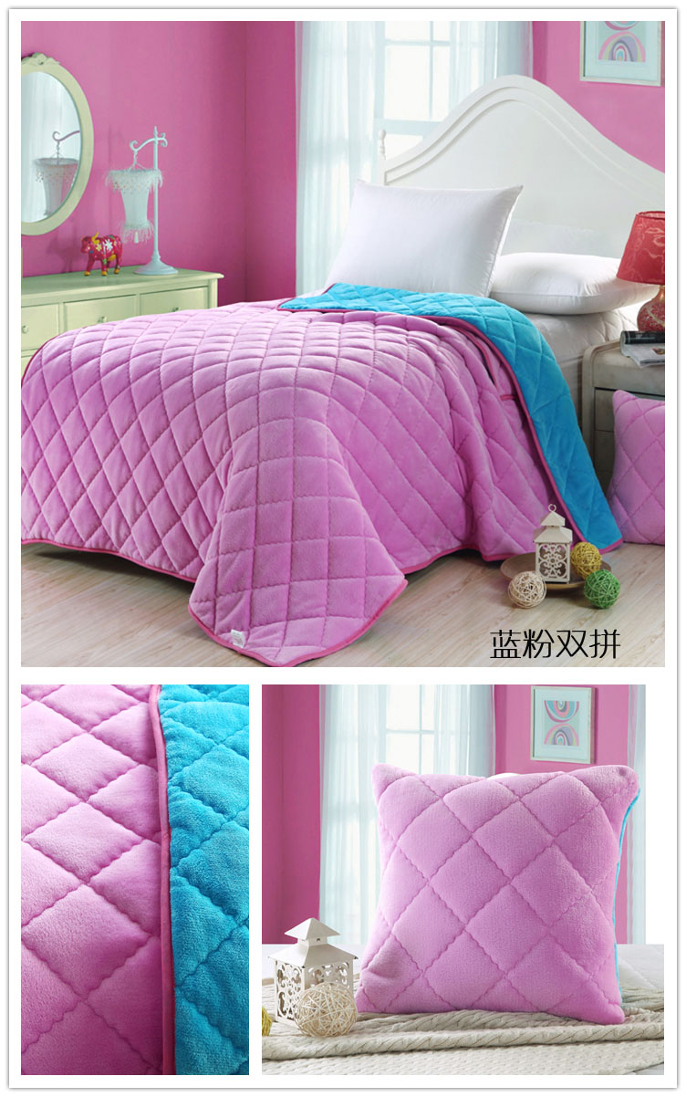 Flannel gối bằng lõi kép sử dụng dày lông cừu san hô đệm gối xe văn phòng ăn trưa nghỉ chăn lớn gối kèm mền 2 in 1