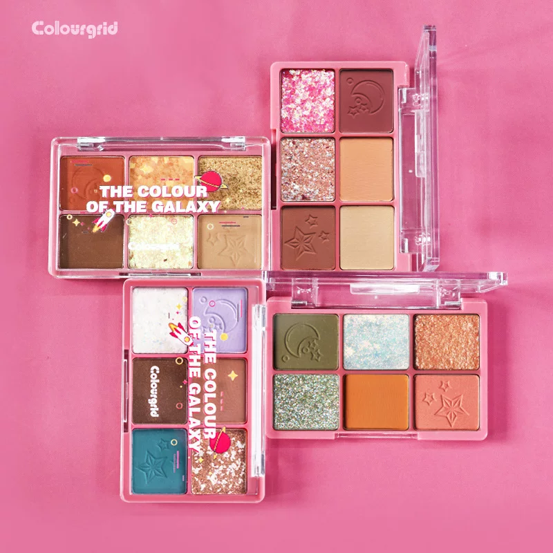 Eyeshadow palette, matte small nail sequins, six colors, long-term effect
