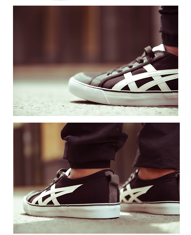 Yaseshi ASICs TRONO đen retro giày vải giày mùa xuân giày thể thao mới mát thành phố giày le coq sportif