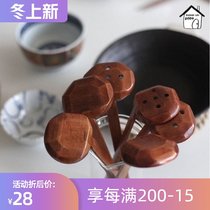 Japanese spoon Colander and wind hand-made anti-scalding bamboo long handle spoon ramen Spoon hot pot spoon porridge porridge