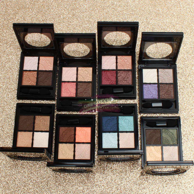Japan Kose VISEE new lace four-color eyeshadow palette diamond gloss pearly four-grid eyeshadow 4 7g