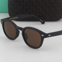 Moscott LEMTOSH glasses female Plate plus size frosted dumb black frame tea polarizer Depp male sunglasses