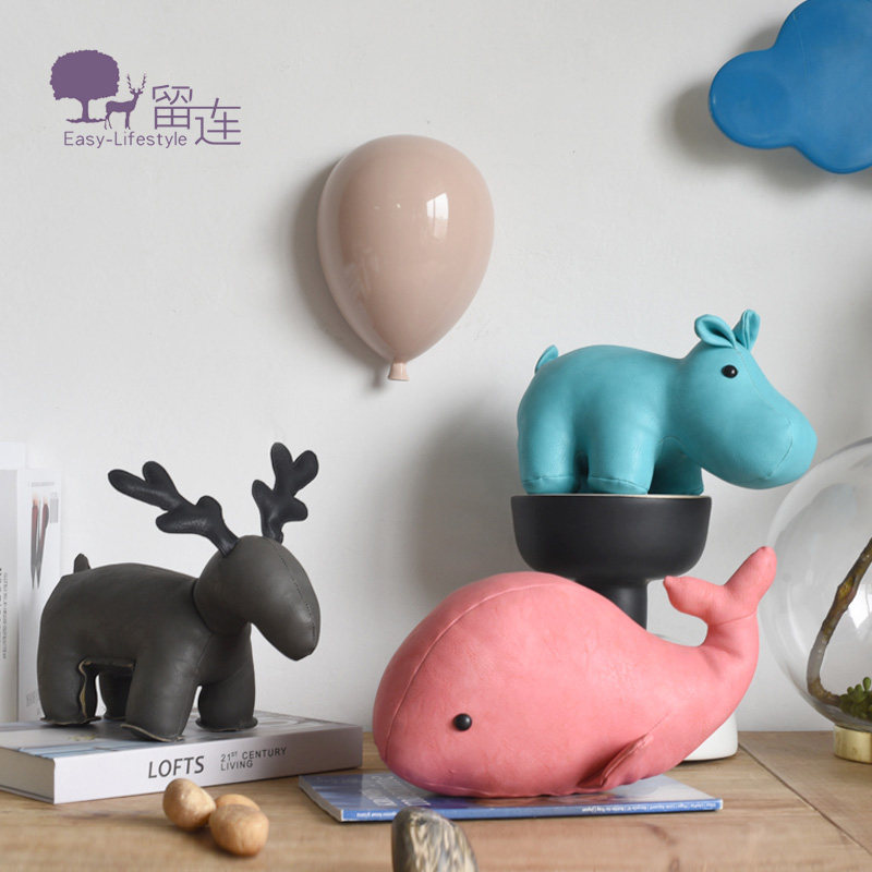 Nordic Creative Cortex Paparazzi DEER HIPPO HORSE WHALE ANIMAL TOY DOLLS CHILDREN ROOM LIVING-ROOM LIVING ROOM SOFT DECORATIONS