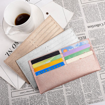 2021 New Korean version of long coin wallet simple Joker Ladies Open multi card box thin bank card set