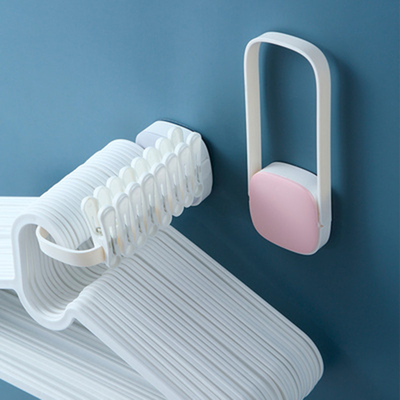 衣架收纳架免打孔多功能阳台整理架折叠衣架收纳挂钩晾衣架神器