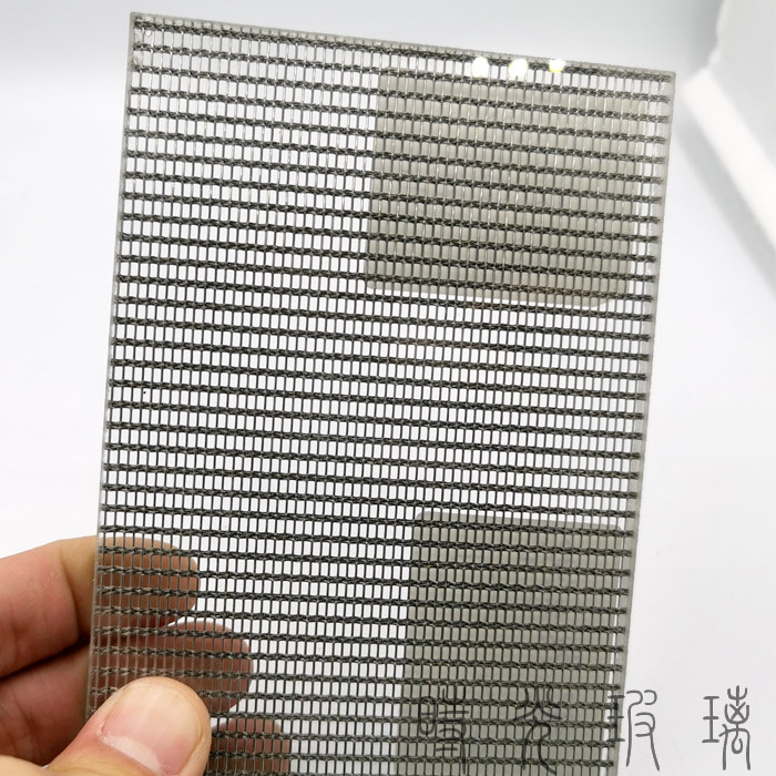 Stainless steel wire mesh glass Metal wire sandwich art glass Wire art sandwich glass