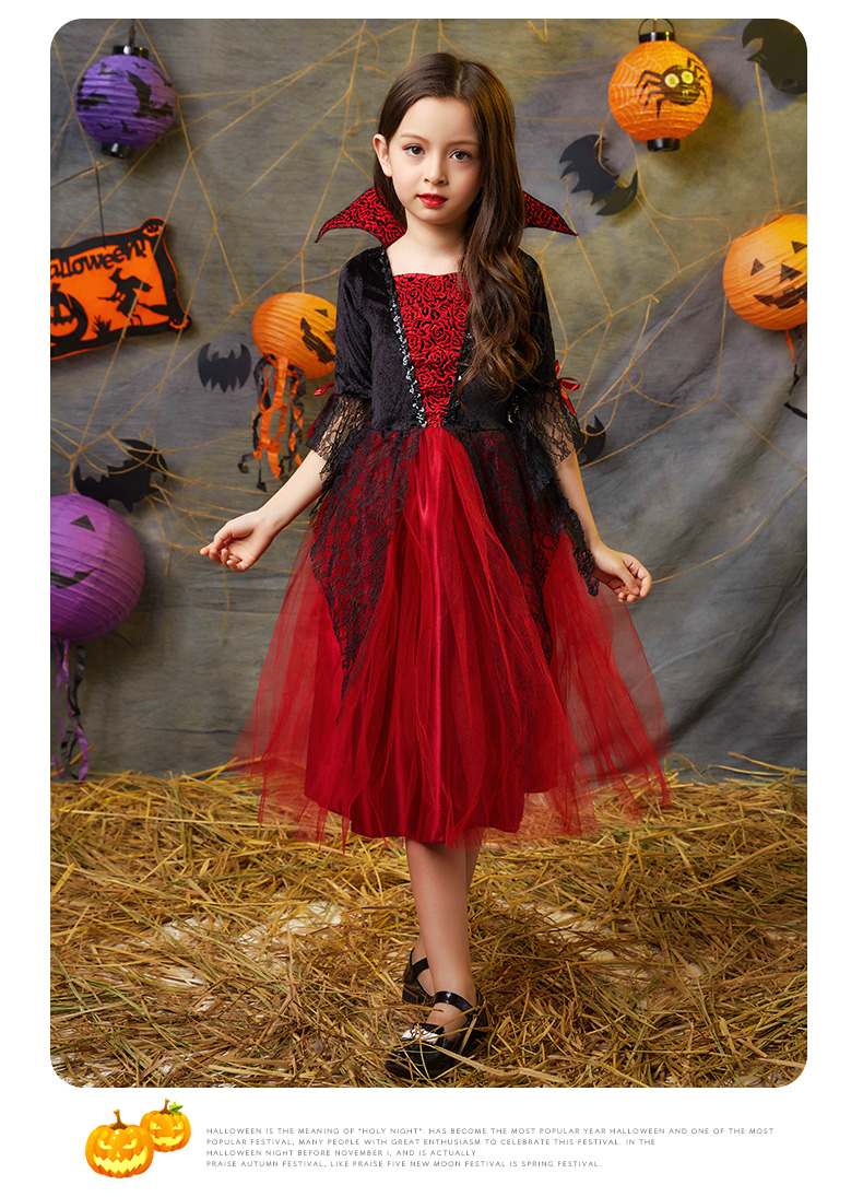 Halloween Quần áo trẻ em Phù thủy Công chúa Váy Công chúa Boy Boy Death Kinh dị Quần áo ma cà rồng Trang phục áo choàng kinh doanh quần áo trẻ em
