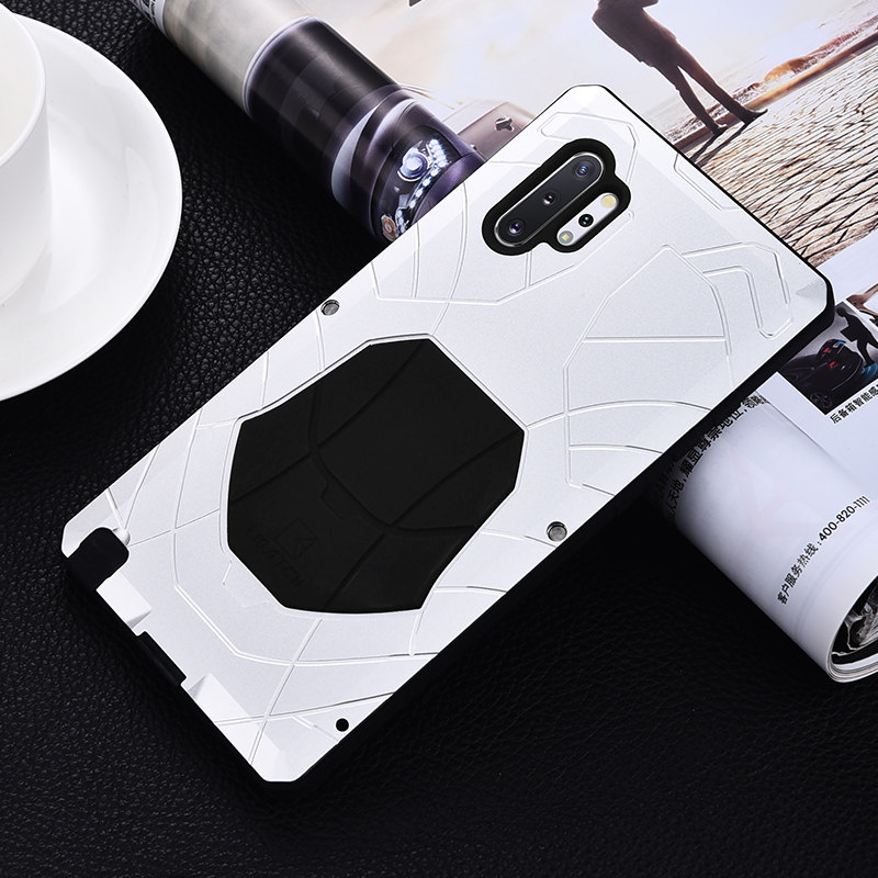 iMatch Water Resistant Shockproof Dust/Dirt/Snow-Proof Aluminum Metal Military Heavy Duty Armor Protection Case Cover for Samsung Galaxy Note 10 Plus & Samsung Galaxy Note 10