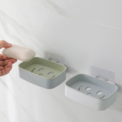 Стенная чашка с мыльной коробкой -Стена ванной комнаты бесплатно пробивать мыльные коробки Персонализированные творческие смайливые смайлики всасывающие чашки