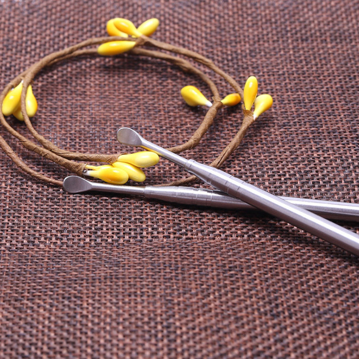 Stainless Steel Ear Pick Ear Cleaning Tool Old-Fashioned Ear Scoop Keychain Ear Pick Handmade Ear Cleaner
