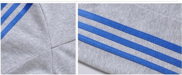 Áo len cotton thể thao nam 2018 mùa thu đông dày cộng với áo thun nhung cổ tròn ba dây áo thun dài tay áo hoodie nam cao cấp