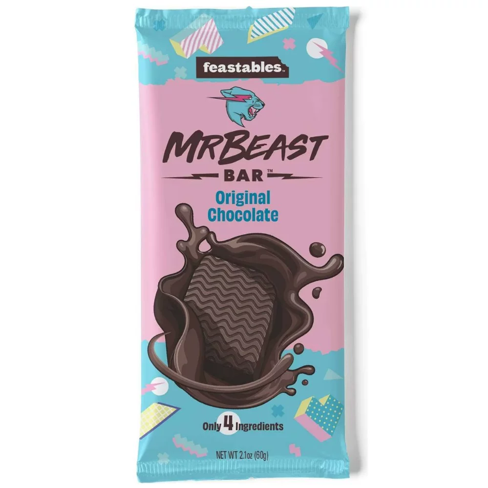 Плитка Bejing spot 60g Australian версия Mr Beast молочный шоколад арахисовое масло интернет-знаменитость Хэйцяо