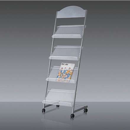 Able 9307 floor magazine shelf press shelf book newspaper rack of iron art color page advertising material exhibition shelf