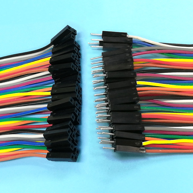 Double-Ended Dupont Cable 40P Colored Ribbon Cable Connector Male-To-Male, Female-To-Female, Male-To-Female 10/20/30/40cm