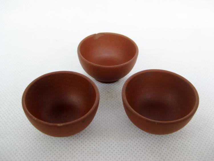 [至善 斋] Old Zisha Cách mạng Văn hóa 4 chén ngang nồi chén tấm đặt Yixing Zisha Craft Nhà máy {一 厂 chậu hoa đất nung