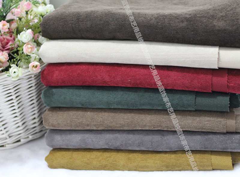 vải Corduroy vải vải quần áo vải to sợi gối DIY vải bông vải to sợi vải to sợi vải - Vải vải tự làm cotton 2 chiều