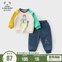 Selling price 129 Rabbi Tree Boy Clothing Boy Suit Spring Autumn Childrens Headboy Necropolis Trousers Male baby Two sets