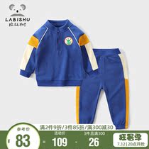 Selling price 139 Rabbi Tree Boy Clothing Boy Suit Spring And Autumn Childrens Clothing Sport Pants Men and boys Two sets