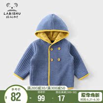 Rabbi tree boy clothes boy jacket 2021 new children jacket with cap blouses baby spring and autumn knit outerwear