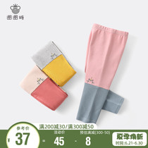 Circle Sugar Girls hit bottom pants for childrens clothing 2021 Chunqius new female baby pants elastic baby go out