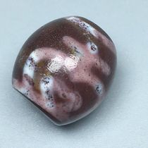 Tibetan high oil coated vase cinnabar old dzi beads size 15 3x15 5mm material agate chalcedony