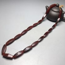 Natural silk-wrapped old agate necklace with high oil coating Size 30 3x9 6mm Material Agate Chalcedony Treasures