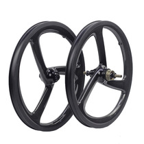  SILVEROCK carbon fiber 16 inch 349 three knife wheel for small cloth folding car brompton wheel set broken wind wheel