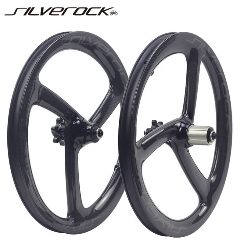 Silverock carbon fiber three knife brake group 349 406 451 small wheel folding road cycle wheel wheel