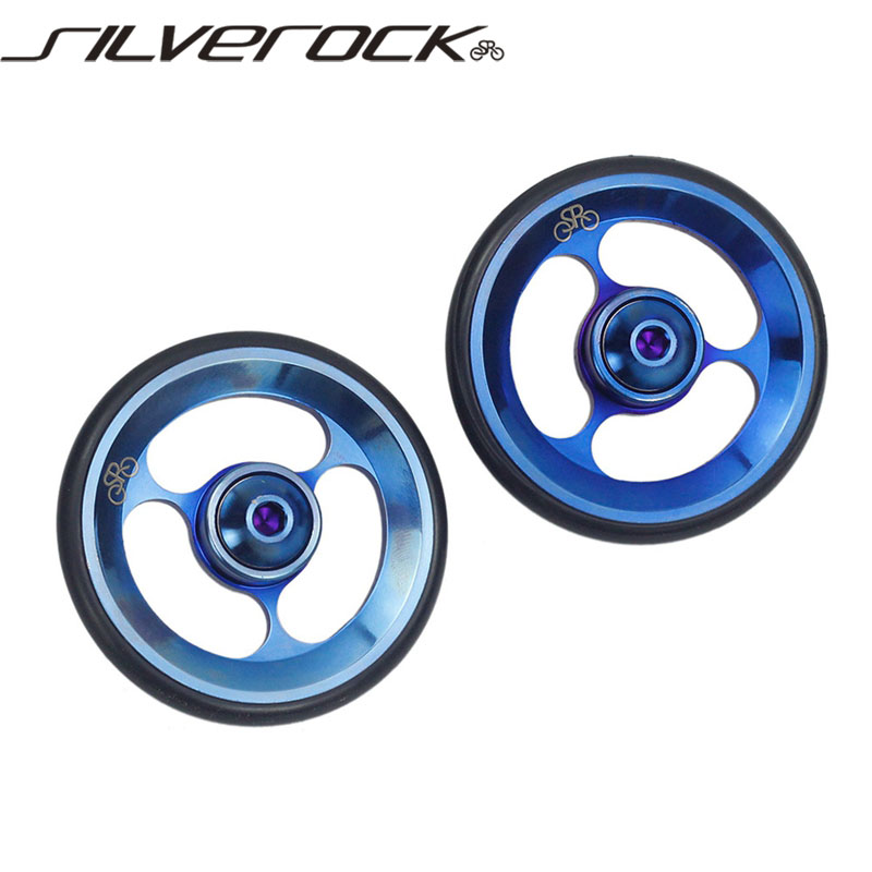 Silverock tailstock push wheel titanium alloy for small cloth bro 3sixty folding car easy wheel